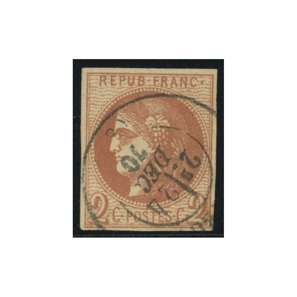 YT 40 B - Oblitéré 24 Dec 70 - Mois d'emission - Signé Brun - Cote 600 Euros