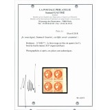 YT 40 B - Neuf xx - Bloc de 4 - Bord de feuille - Certificat VO 22/314 - Cote 2400 Euros