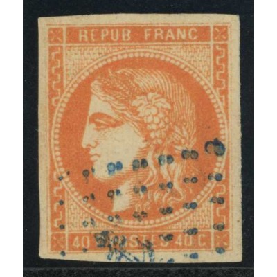 YT 48 - Oblitéré Ancre bleu - Cote 450 Euro