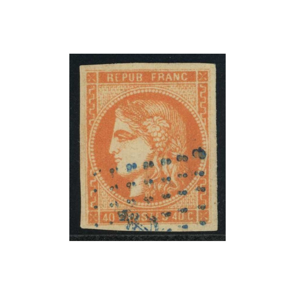 YT 48 - Oblitéré Ancre bleu - Cote 450 Euro