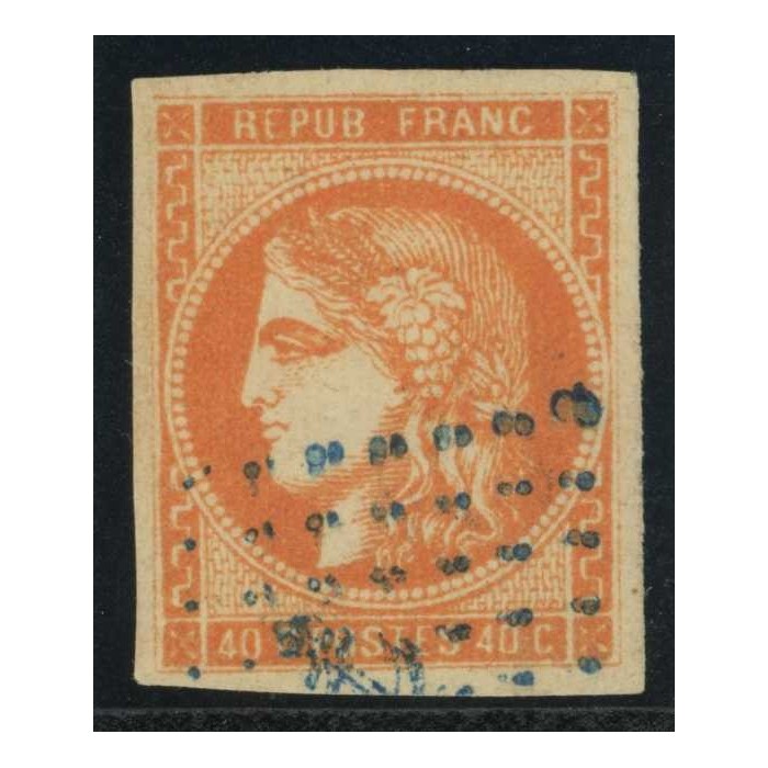 YT 48 - Oblitéré Ancre bleu - Cote 450 Euro