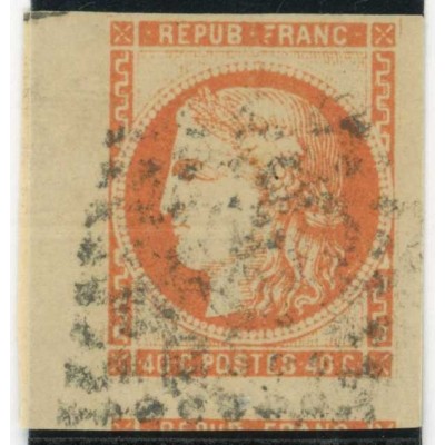 YT 48 - Oblitéré - Bord de feuille - Cote 160 Euro