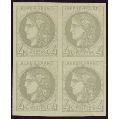 YT 41 B - Neuf x - Bloc de 4 - Signé Brun - Cote 2000 Euro