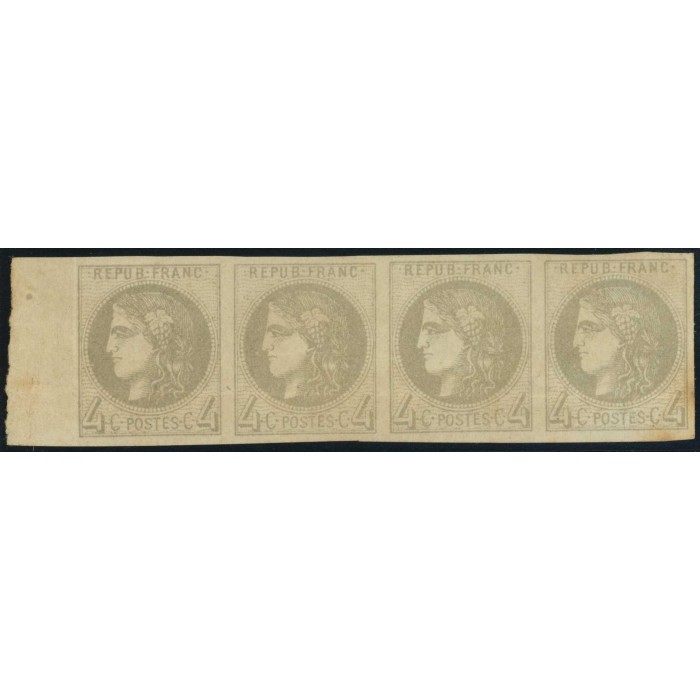 YT 41 B - Neuf x - Bord de feuille - Bande de 4 - Cote 1900 Euro