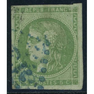 YT 42 B - Gros chiffre bleu - Cote 300 Euro