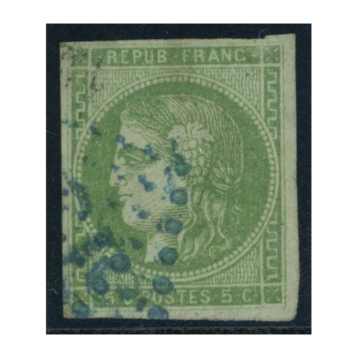 YT 42 B - Gros chiffre bleu - Cote 300 Euro