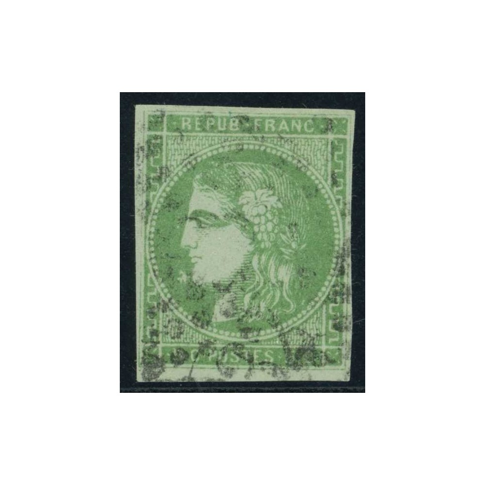 YT 42 B - Oblitéré Variété : Tache au menton - Cote 300 Euro
