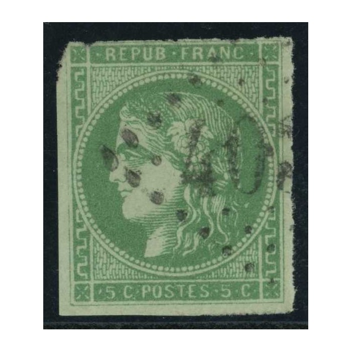 YT 42 Bb - Gros chiffre - Signé Scheller - Cote 2000 Euro