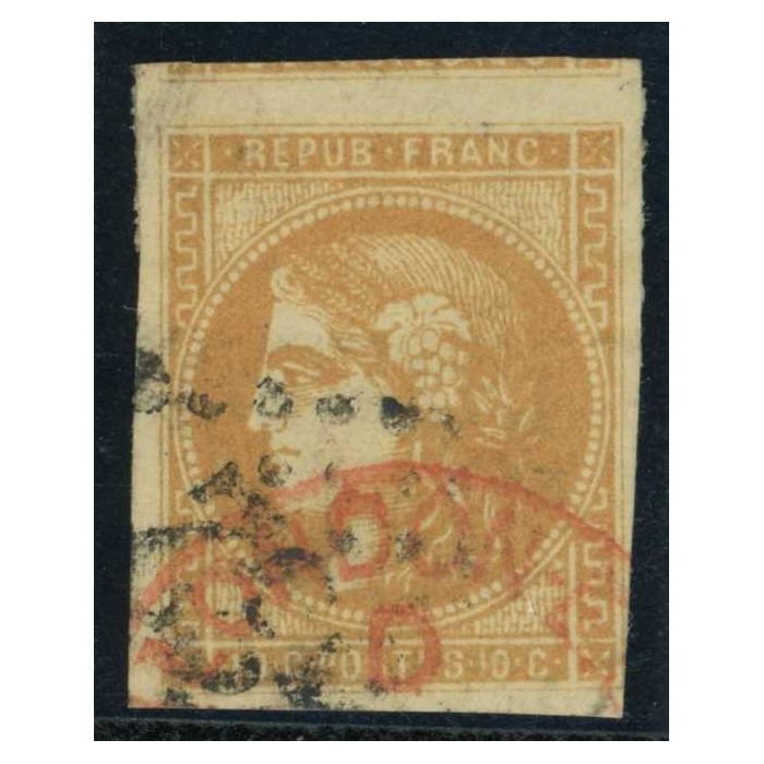 YT 43 A - Cachet rouge de Londres - Cote 110 Euro