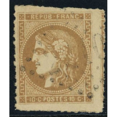 YT 43 A - Oblitéré Percé en ligne - Cote 90 Euro