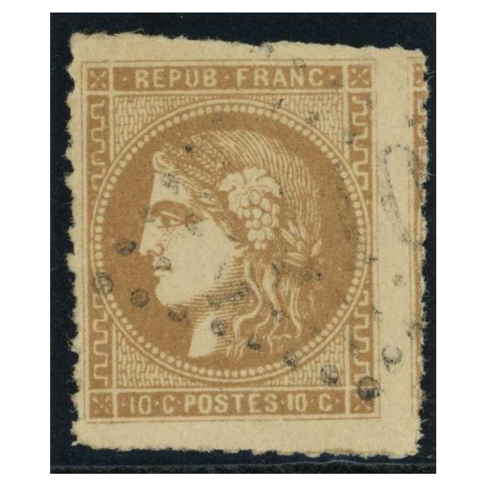YT 43 A - Oblitéré Percé en ligne - Cote 90 Euro