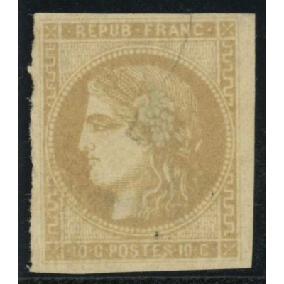 YT 43 A - Oblitéré Variété : "S" de POSTES - Cote 150 Euro