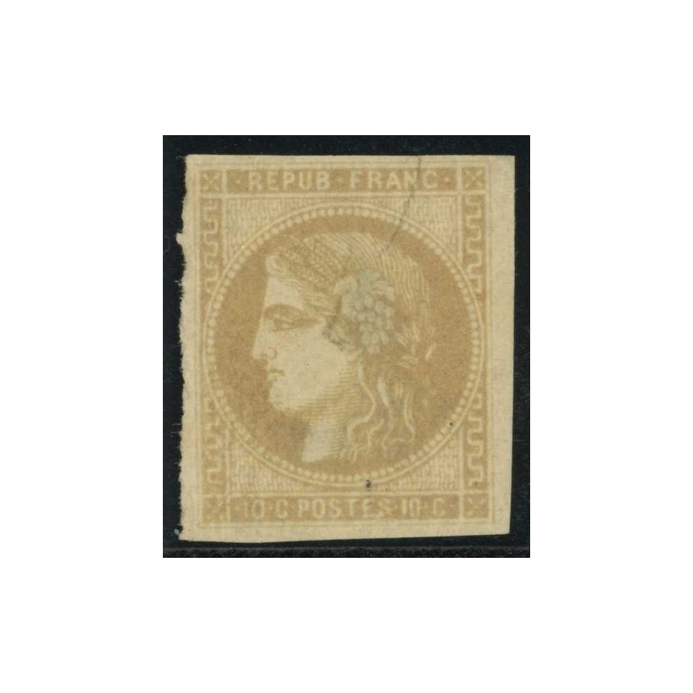 YT 43 A - Oblitéré Variété : "S" de POSTES - Cote 150 Euro