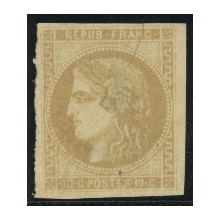 YT 43 A - Oblitéré Variété : "S" de POSTES - Cote 150 Euro