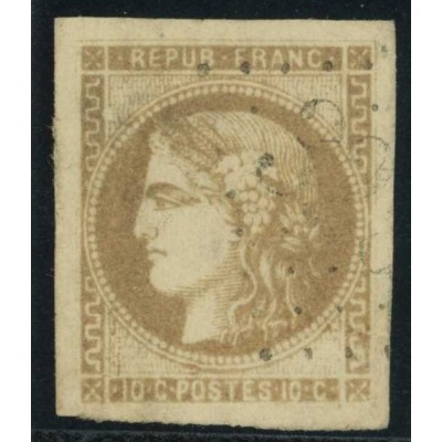 YT 43 Ab - Oblitéré Variété : Filet Absent - Signé - Cote 700 Euro