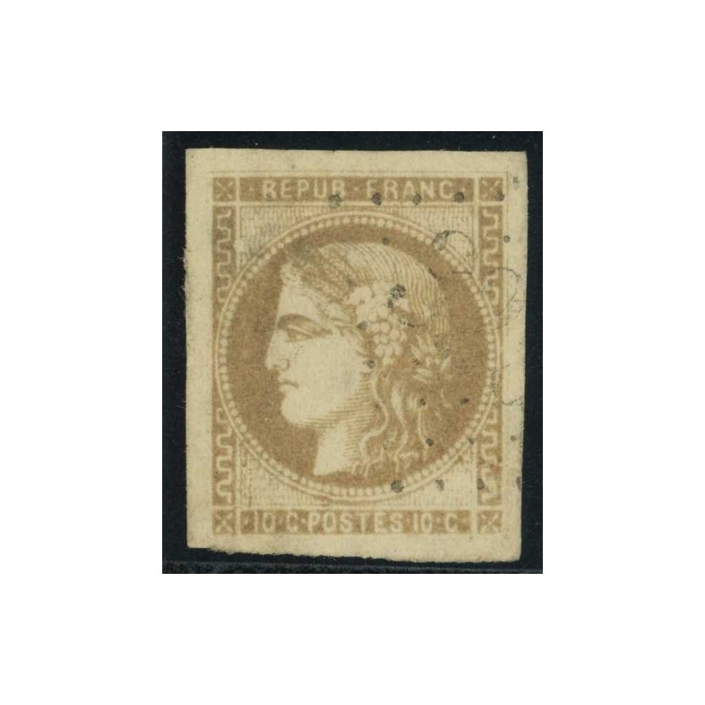 YT 43 Ab - Oblitéré Variété : Filet Absent - Signé - Cote 700 Euro