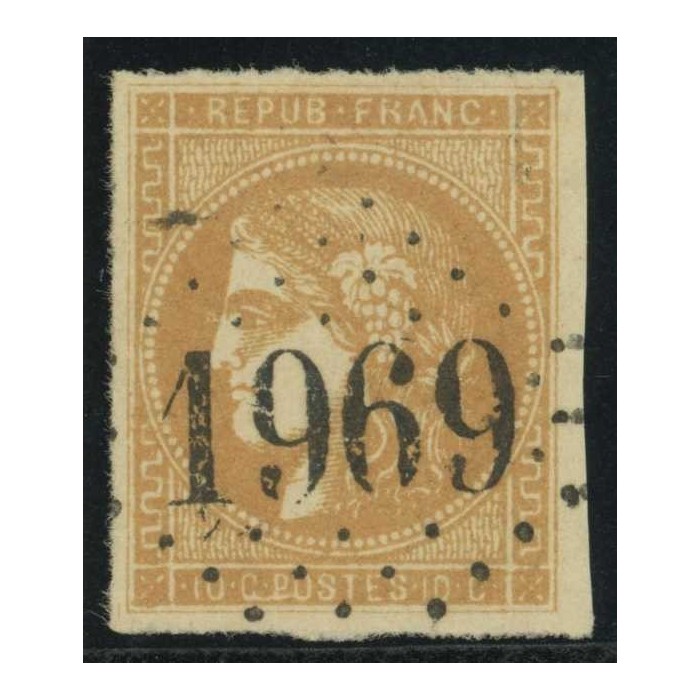YT 43 B - GC 1969 - Variété : Trait parasite en bas - Cote 180 Euro