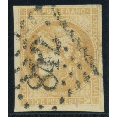 YT 43 B - Gros chiffre - Variété : Anneau lune - Cote 180 Euro