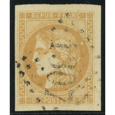 YT 43 B - Gros chiffre - Variété : Tache derière la tête - Cote 180 Euro