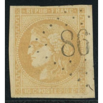 YT 43 Bc - Gros chiffre - Signé Roumet - Cote 850 Euro
