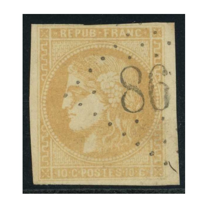 YT 43 Bc - Gros chiffre - Signé Roumet - Cote 850 Euro