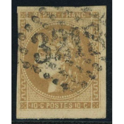 YT 43 Bd - Gros chiffre - Signé Roumet - Cote 150 Euro