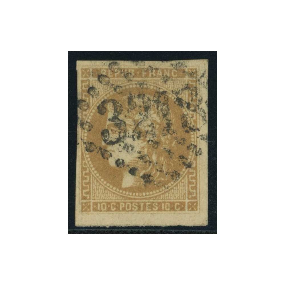 YT 43 Bd - Gros chiffre - Signé Roumet - Cote 150 Euro