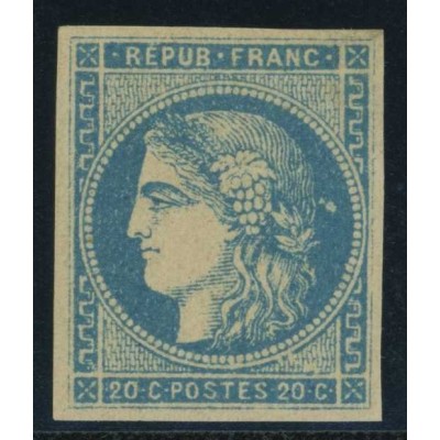YT 45 A - Neuf x - Variété : Tache derière la tête - Cote 2500 Euro