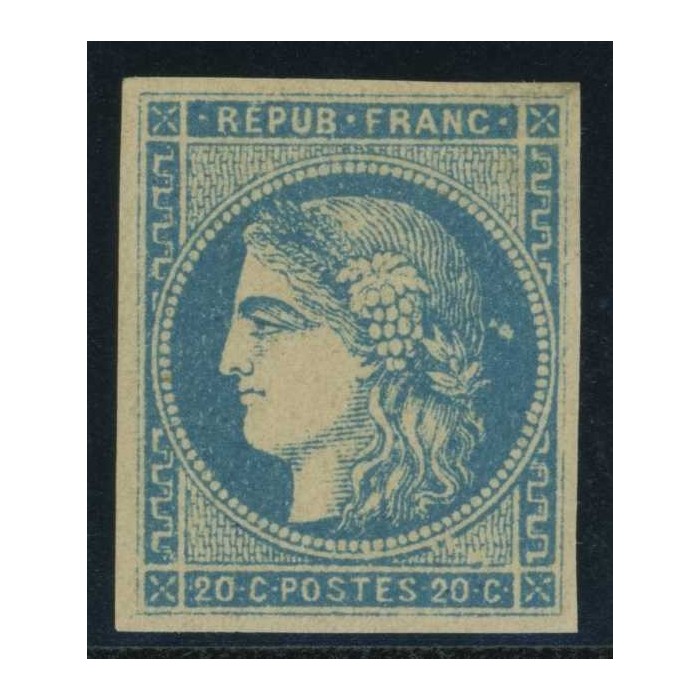 YT 45 A - Neuf x - Variété : Tache derière la tête - Cote 2500 Euro