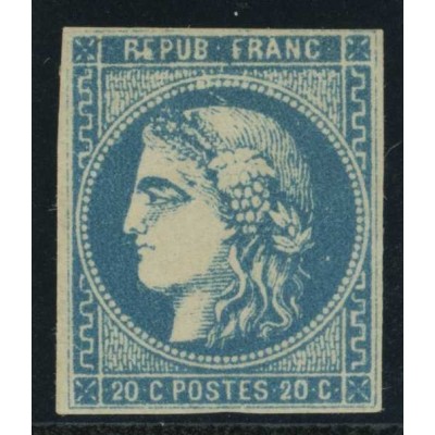 YT 46 B - Neuf x - Signé Calves - Variété : "E" de REPUB - Cote 2200 Euro