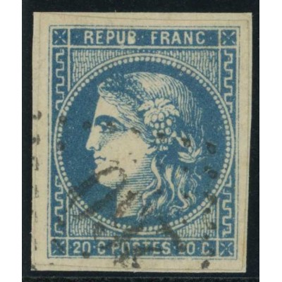 YT 46 B - Oblitéré Variété : "B" de REPUB - Cote 120 Euro
