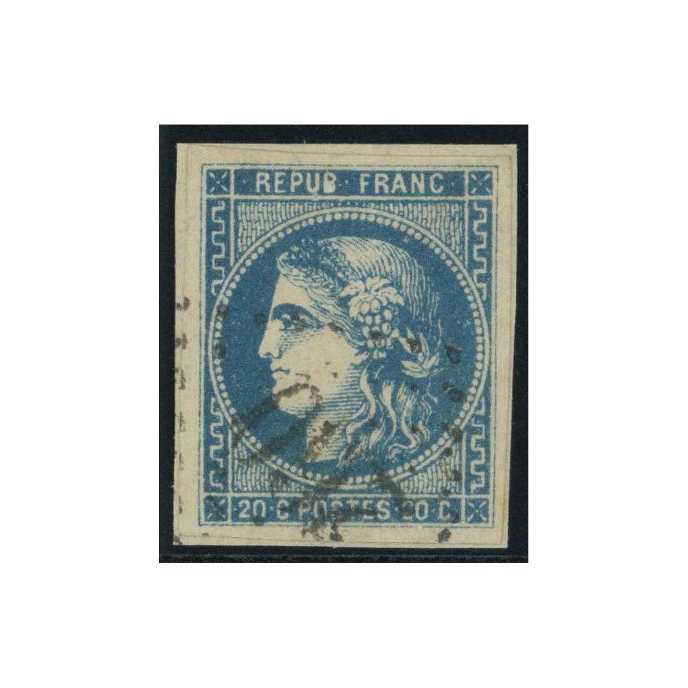YT 46 B - Oblitéré Variété : "B" de REPUB - Cote 120 Euro