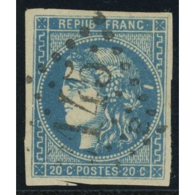 YT 46 B - Oblitéré Variété : Pointe derière la tête - Cote 120 Euro