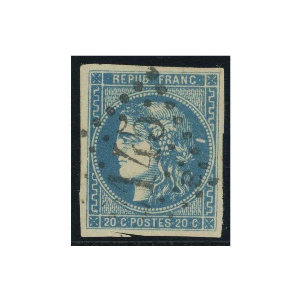 YT 46 B - Oblitéré Variété : Pointe derière la tête - Cote 120 Euro