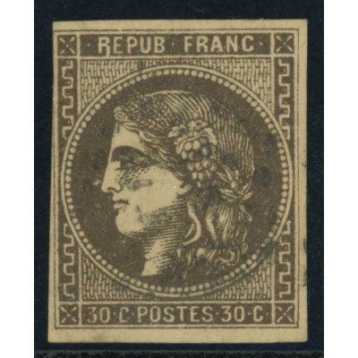 YT 47 e - Oblitéré - "R" relié - Cote 560 Euro