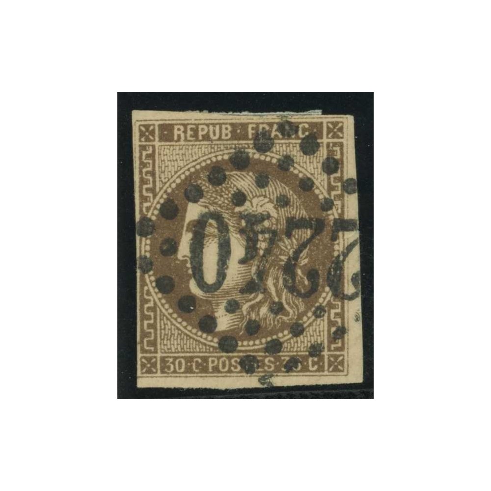 YT 47 e - Oblitéré - "R" relié - Cote 560 Euro