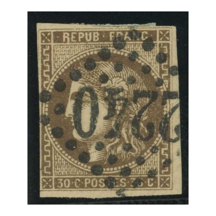 YT 47 e - Oblitéré - "R" relié - Cote 560 Euro