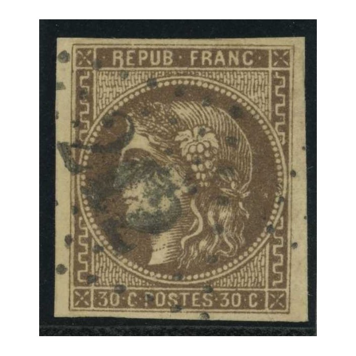 YT 47 e - Oblitéré - "R" relié - Cote 560 Euro