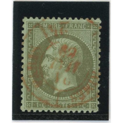 YT 19 - Cachet à date rouge des imprimés - Cote 65 Euros