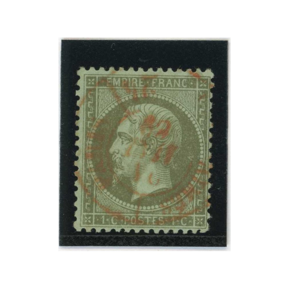 YT 19 - Cachet à date rouge des imprimés - Cote 65 Euros