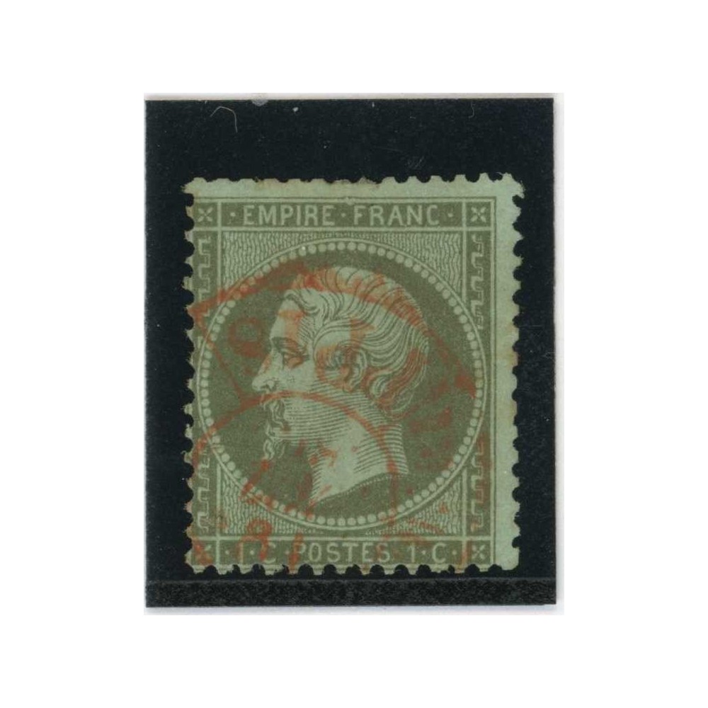 YT 19 - Cachet à date rouge des imprimés - Cote 50 Euros