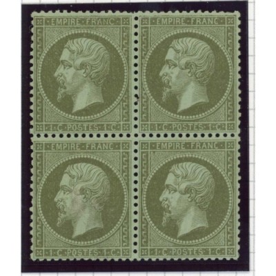 YT 19 d - Neuf x - Grand "C" - Bloc de 4 - Signé Roumet - Cote 2950 Euros