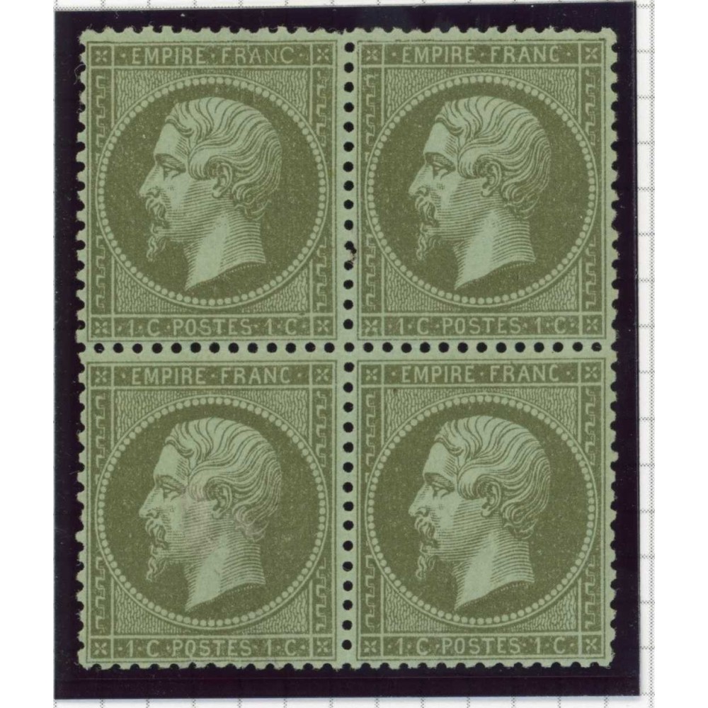 YT 19 d - Neuf x - Grand "C" - Bloc de 4 - Signé Roumet - Cote 2950 Euros