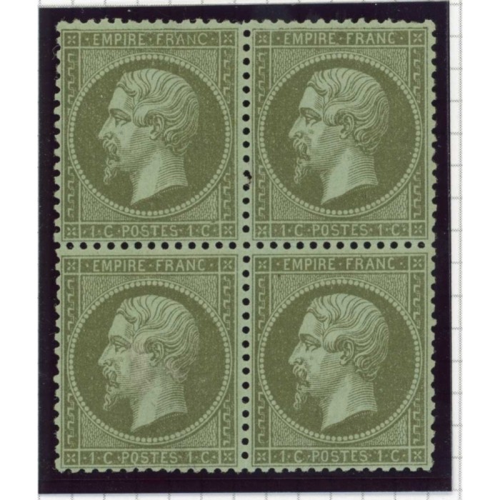 YT 19 d - Neuf x - Grand "C" - Bloc de 4 - Signé Roumet - Cote 2950 Euros