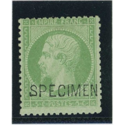 YT 20 f - Neuf x - SPECIMEN - Cote 400 Euros