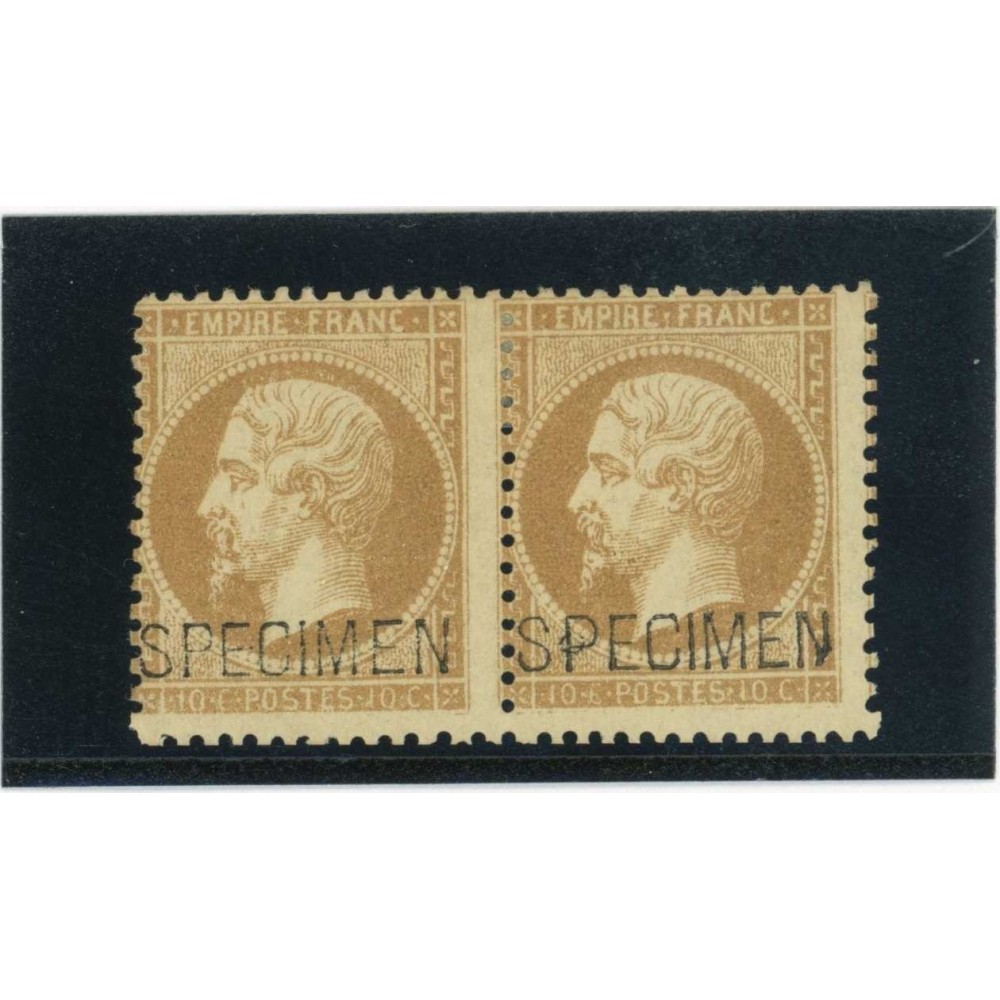 YT 21 - Neuf x - SPECIMEN - Paire - Cote 2600 Euros