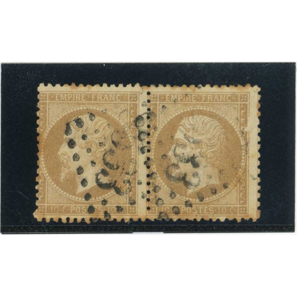YT 21 - Variété : Cassure filet droit - Paire - Cote 55 Euros