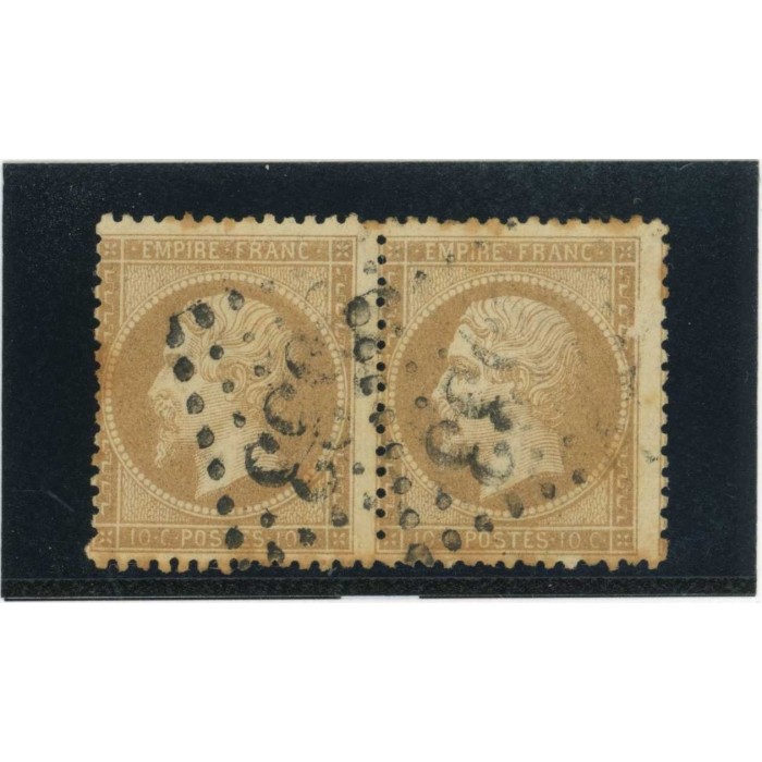 YT 21 - Variété : Cassure filet droit - Paire - Cote 55 Euros