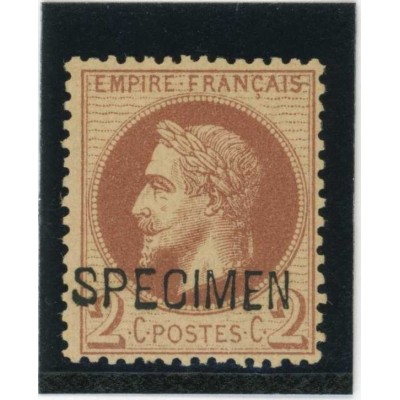 YT 26 - Neuf x - SPECIMEN - Signé Brun / Roumet - Cote 400 Euros