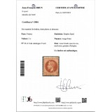 YT 26 - Neuf x - Boule sous le cou - Certificat 15801 - Cote 2200 Euros
